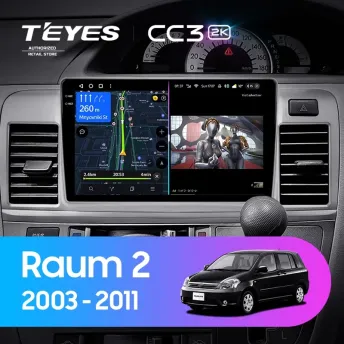 Штатная магнитола Teyes CC3 2K 6/128 Toyota Raum 2 (2003-2011)