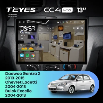 Штатная магнитола Teyes CC4 Pro 8/128 Daewoo Gentra 2 (2013-2015) F1 Тип-A (13")