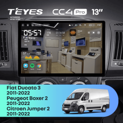 Штатная магнитола Teyes CC4 Pro 8/128 Citroen Jumper 2 (2011-2022) Тип-B (0din) (13")