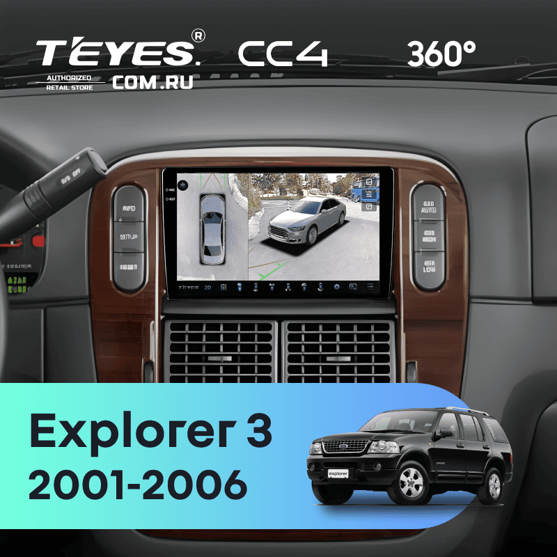 Штатная магнитола Teyes CC4 360 6/64 Ford Explorer 3 (2001-2006)
