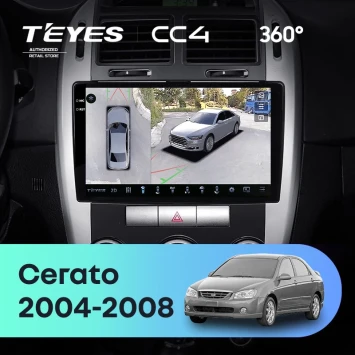 Штатная магнитола Teyes CC4 360 8/128 Kia Cerato 1 LD (2004-2008) F1