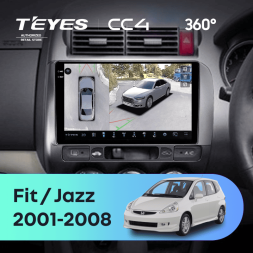 Штатная магнитола Teyes CC4 360 8/128 Honda Jazz GD (2001-2008) Правый руль