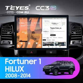 Штатная магнитола Teyes CC3 2K 6/128 Toyota Hilux (2008-2014) F1 (13")