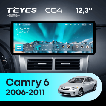 Штатная магнитола Teyes CC4 12.3" 8/128 Toyota Camry 6 XV 40 50 (2006-2011) F2