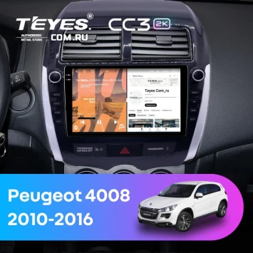 Штатная магнитола Teyes CC3 2K 4/32 Peugeot 4008 (2010-2016) F2 Тип-A (9")
