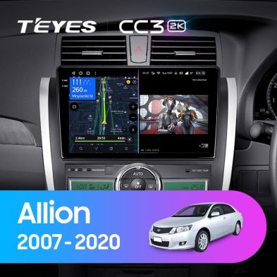 Штатная магнитола Teyes CC3 2K 4/64 Toyota Allion T260 (2007-2020) Правый руль