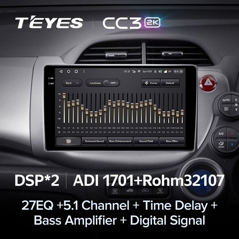 Штатная магнитола Teyes CC3 2K 6/128 Honda Fit GE GP GE (2007-2014) Правый руль