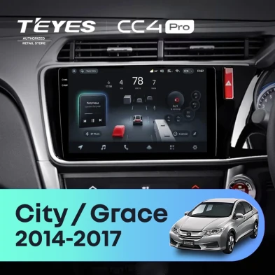 Штатная магнитола Teyes CC4 Pro 8/128 Honda City (2014-2017) Тип-B Правый руль