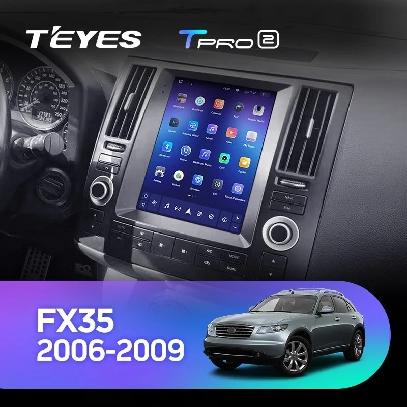 Штатная магнитола Tesla style Teyes TPRO 2 6/128 Infiniti Fx35 (2006-2009)