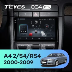 Штатная магнитола Teyes CC4 Pro 8/128 Audi A4 (2000-2009) (0din)