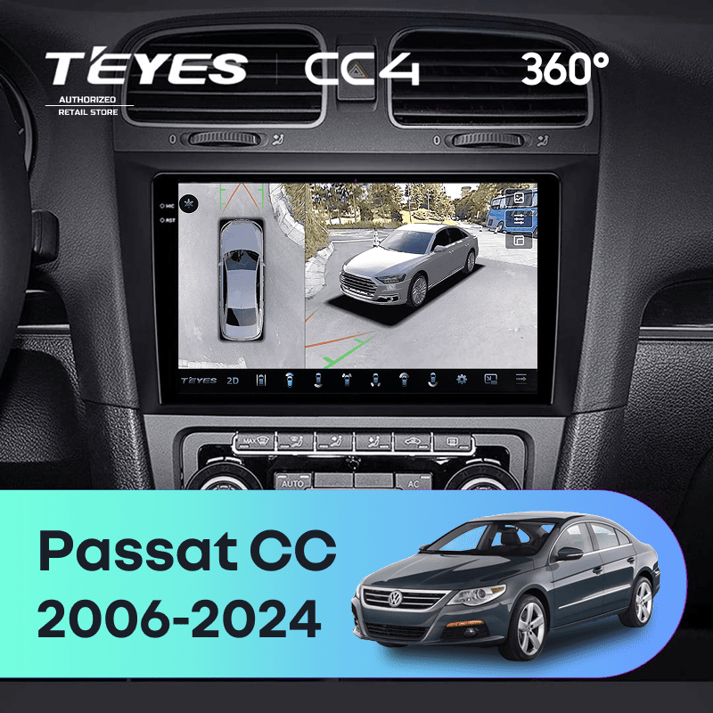 Штатная магнитола Teyes CC4 360 6/64 Volkswagen Passat CC (2006-2024)