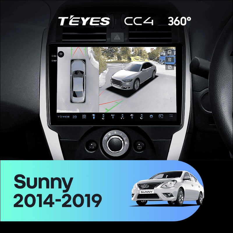 Штатная магнитола Teyes CC4 360 6/64 Nissan Sunny (2014-2019) F2 Правый руль