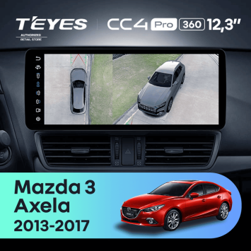 Штатная магнитола Teyes CC4 Pro 12.3" 360 8/128 Mazda Axela 3 (2013-2017) Тип-A Правый руль