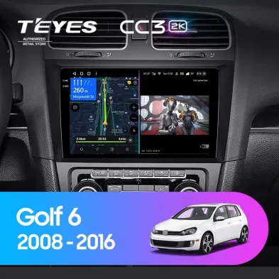 Штатная магнитола Teyes CC3 2K 360 6/128 Volkswagen Golf 6 (2008-2016)
