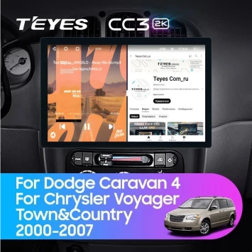 Штатная магнитола Teyes CC3 2K 4/64 Chrysler Town & Country 4 RS (2000-2007) Тип-B (11")
