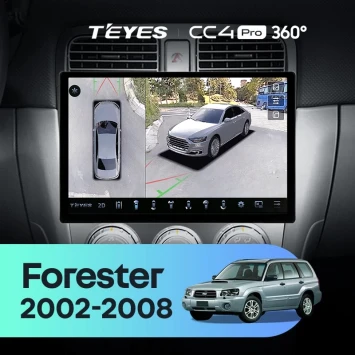 Штатная магнитола Teyes CC4 Pro 360 12/256 Subaru Forester SG (2002-2008) (11")