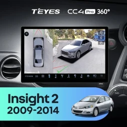 Штатная магнитола Teyes CC4 Pro 360 12/256 Honda Insight 2 (2009-2014) Правый руль (11")