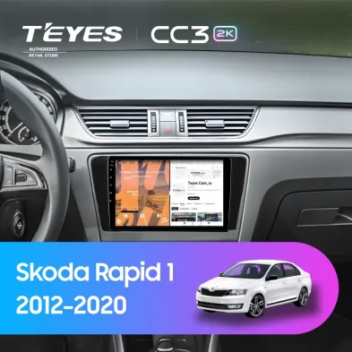 Штатная магнитола Teyes CC3 2K 360 6/128 Skoda Rapid 1 (2012-2020) F1