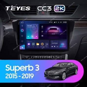 Штатная магнитола Teyes CC3 2K 4/32 Skoda Superb 3 (2015-2026)