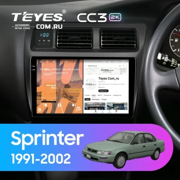 Штатная магнитола Teyes CC3 2K 360 6/128 Toyota Sprinter 7 E100 (1991-2002) Правый руль F1
