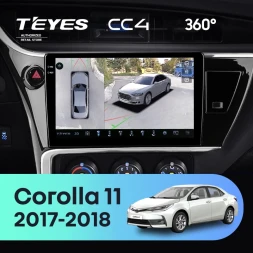 Штатная магнитола Teyes CC4 360 8/128 Toyota Corolla 11 (2017-2018) F2