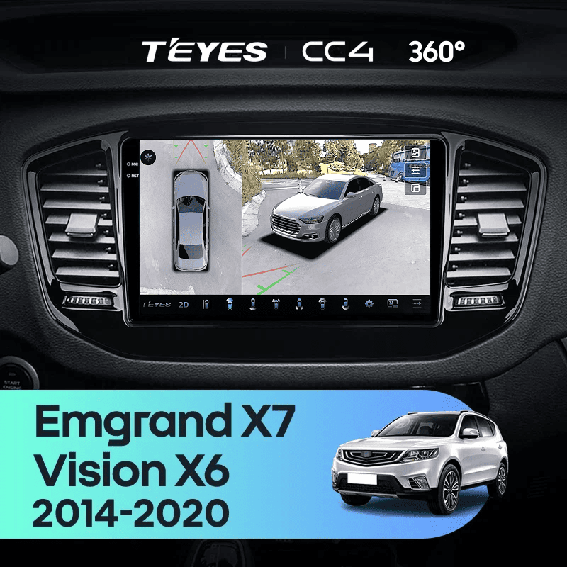 Штатная магнитола Teyes CC4 360 8/128 Geely Emgrand X7 (2014-2020)