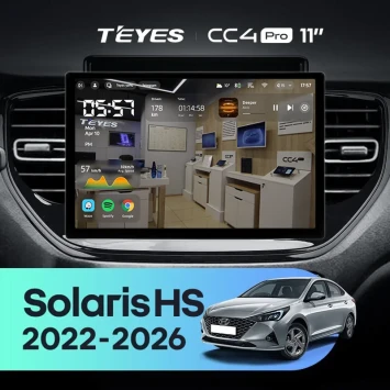 Штатная магнитола Teyes CC4 Pro 12/256 Solaris HS (2022-2026) (11")