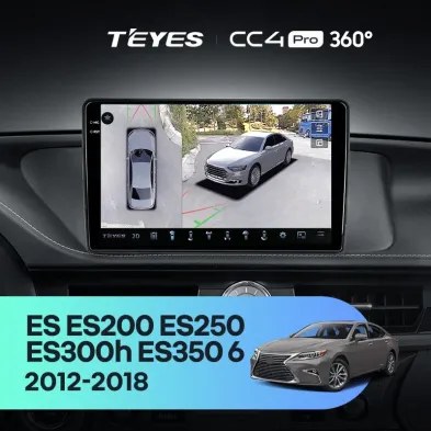 Штатная магнитола Teyes CC4 Pro 360 12/256 Lexus ES ES200 ES250 ES300h ES350 XV60 VI (2012-2018) Тип-B