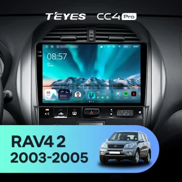 Штатная магнитола Teyes CC4 Pro 8/128 Toyota RAV4 2 CA20 CA20W XA20 (2003-2005) F4