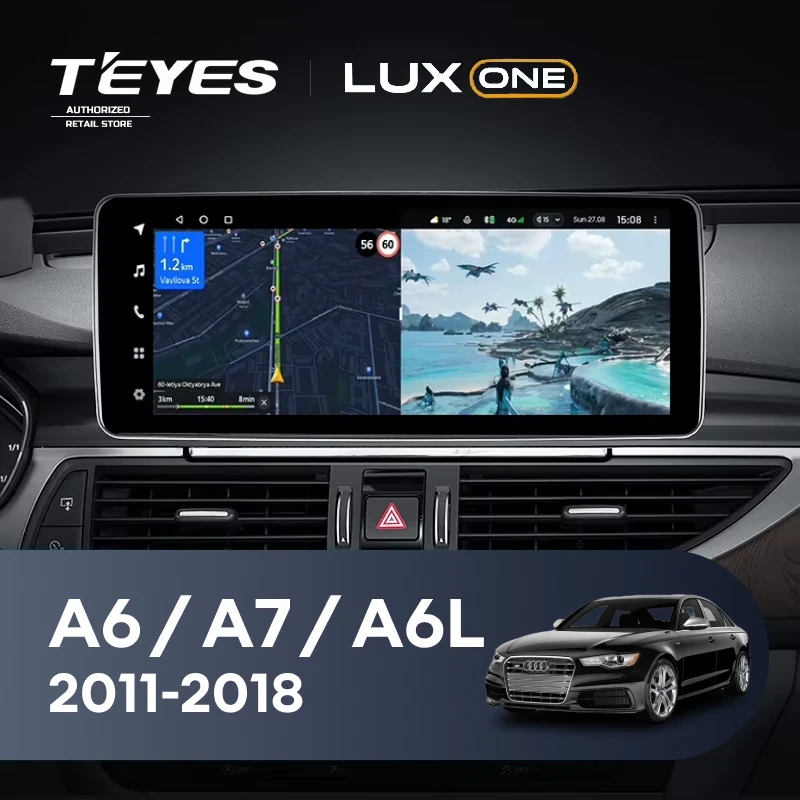 Штатная магнитола Teyes CC4 Pro 12.3" 8/128 Audi A6 C7 4 A6L (RMC System) (2011-2018)