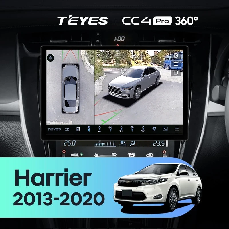 Штатная магнитола Teyes CC4 Pro 360 12/256 Toyota Harrier XU60 (2013-2020) F1 (11")