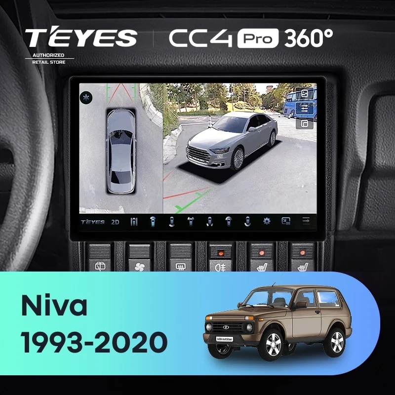 Штатная магнитола Teyes CC4 Pro 360 12/256 Lada Niva (1993-2020) (11")