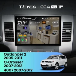 Штатная магнитола Teyes CC4 Pro 12/256 Citroen C-Crosser 1 (2007-2013) F1 Тип-A (11")