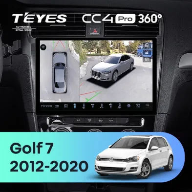 Штатная магнитола Teyes CC4 Pro 360 8/128 Volkswagen Golf 7 MK7 (2012-2020) F1 (11")