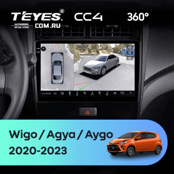 Штатная магнитола Teyes CC4 360 6/64 Toyota Wigo/Agya (2020-2023) F1