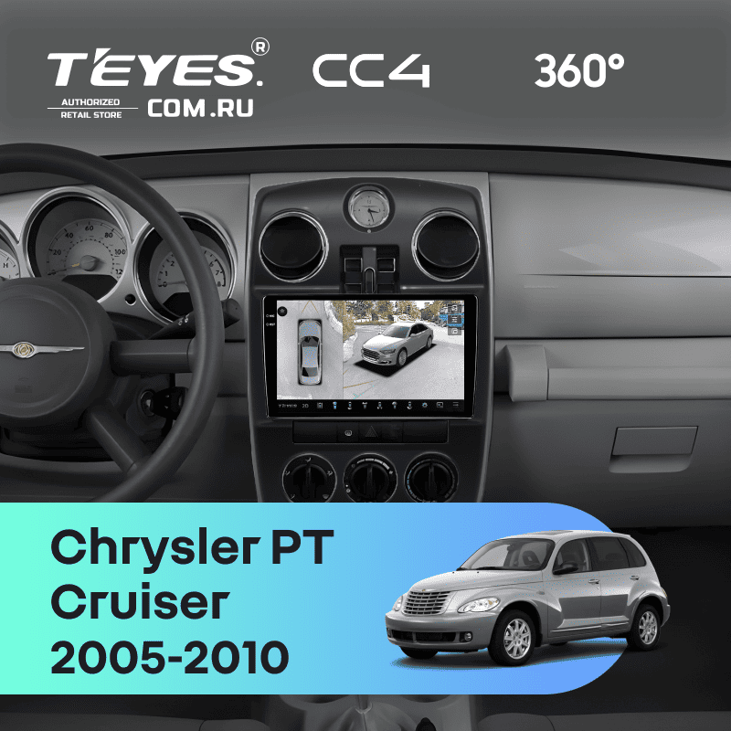 Штатная магнитола Teyes CC4 360 8/128 Chrysler PT Cruiser (2005-2010)