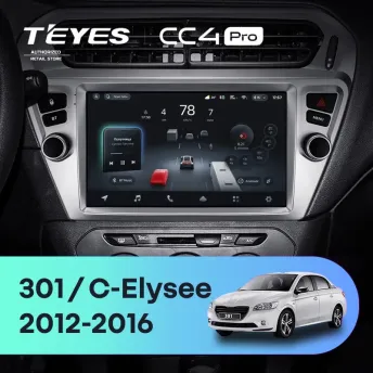 Штатная магнитола Teyes CC4 Pro 8/128 Citroen C-Elysee (2012-2016) F1
