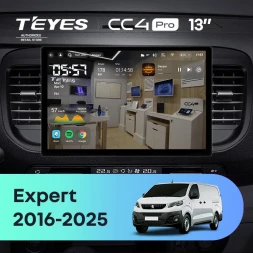 Штатная магнитола Teyes CC4 Pro 12/256 Peugeot Expert (2016-2026) (13")