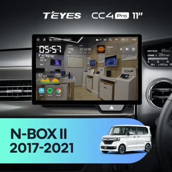 Штатная магнитола Teyes CC4 Pro 12/256 Honda N-BOX 2 JF3/4 (2017-2021) Правый руль (11")