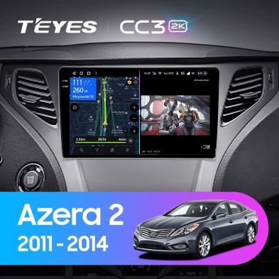 Штатная магнитола Teyes CC3 2K 4/32 Hyundai Azera 2 (2011-2014) F1
