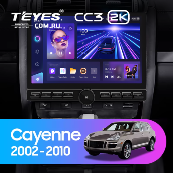 Штатная магнитола Teyes CC3 2K 6/128 Porsche Cayenne I 1 9PA (2002-2010) (13" с кнопками)