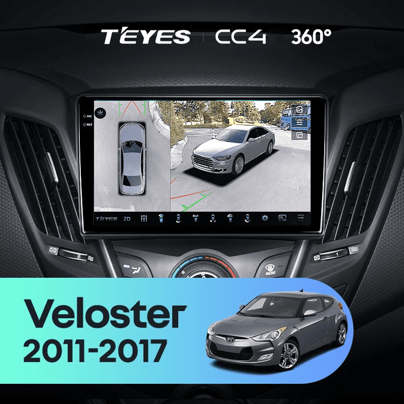 Штатная магнитола Teyes CC4 360 6/64 Hyundai Veloster FS (2011-2017) Тип-A