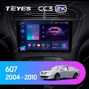 Штатная магнитола Teyes CC3 2K 4/64 Peugeot 607 (2004-2010)