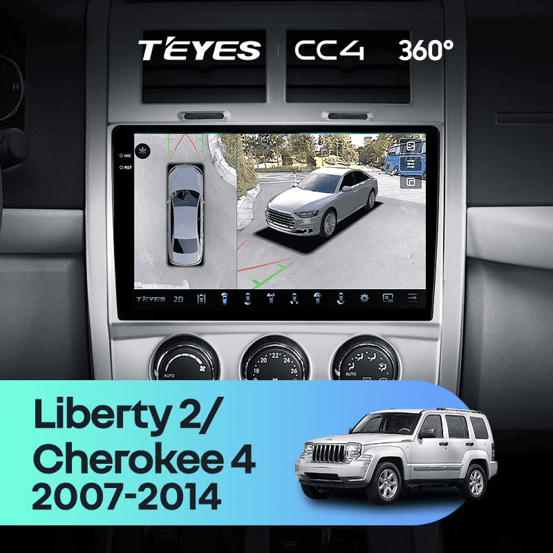 Штатная магнитола Teyes CC4 360 6/64 Cherokee 4 KK (2007-2014)
