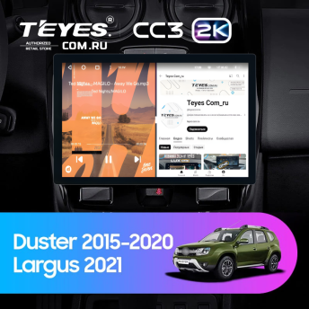 Штатная магнитола Teyes CC3 2K 4/32 Renault Duster (2015-2020) F2 (11")