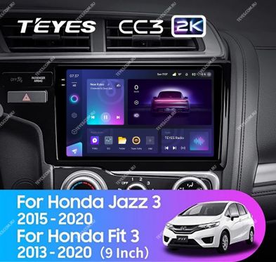 Штатная магнитола Teyes CC3 2K 4/32 Honda Jazz 3 (2015-2020) Тип-B