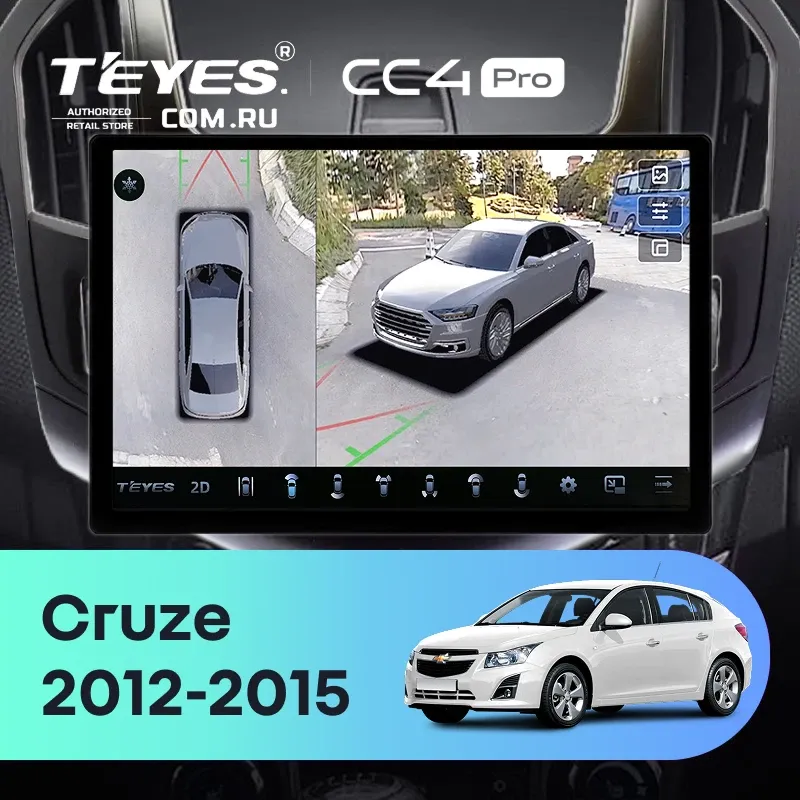 Штатная магнитола Teyes CC4 Pro 360 8/128 Chevrolet Cruze J300 J308 (2012-2015) F2 (13") (черная)