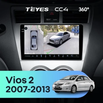 Штатная магнитола Teyes CC4 360 8/128 Toyota Vios 2 (2007-2013)