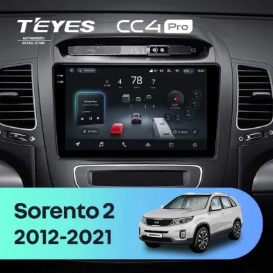 Штатная магнитола Teyes CC4 Pro 8/128 Kia Sorento 2 II XM (2012-2021) F2