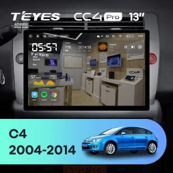 Штатная магнитола Teyes CC4 Pro 12/256 Citroen C4 (2004-2014) (13")